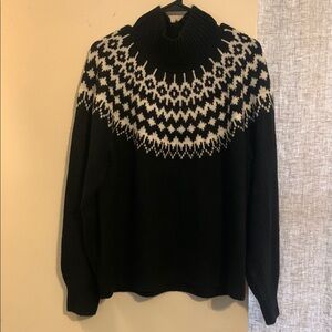 Gap XL Black and White Patterned Sweater